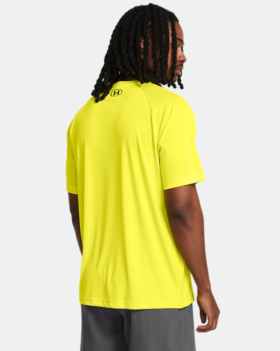 Camiseta Manga Corta UA Velocity para Hombre, Yellow, pdpMainDesktop image number 1
